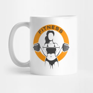 Athletic Woman with Barbell Fitness Mug